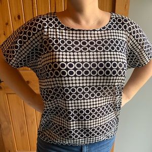 Banana Republic navy short sleeve blouse